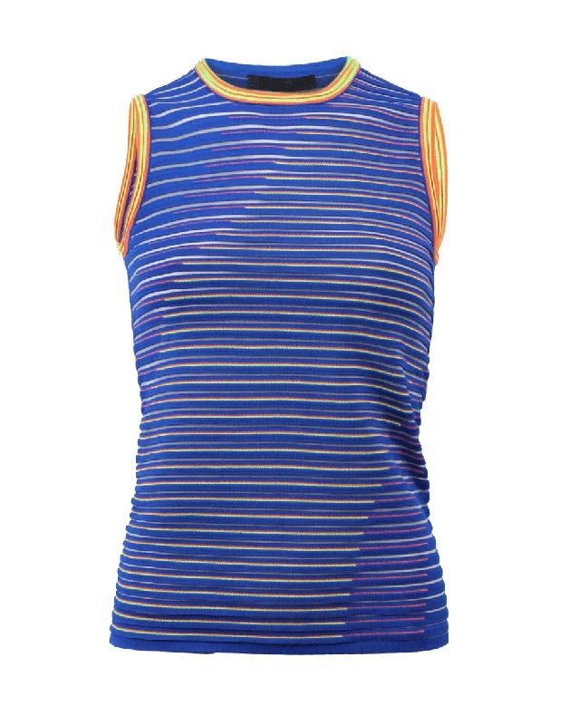 Twisted Graphic Stripe Tank