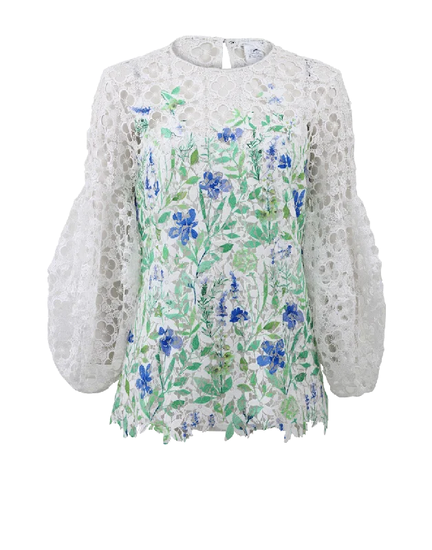 Lined Floral Blouse