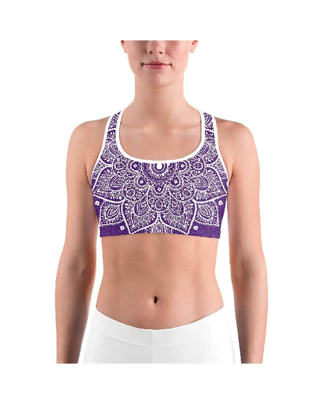 Purple Mandala Sports bra