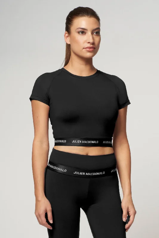 St Tropez Cropped Tee Black