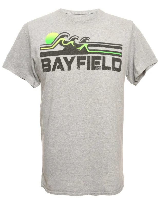 Bayfield Printed Grey T-shirt - L