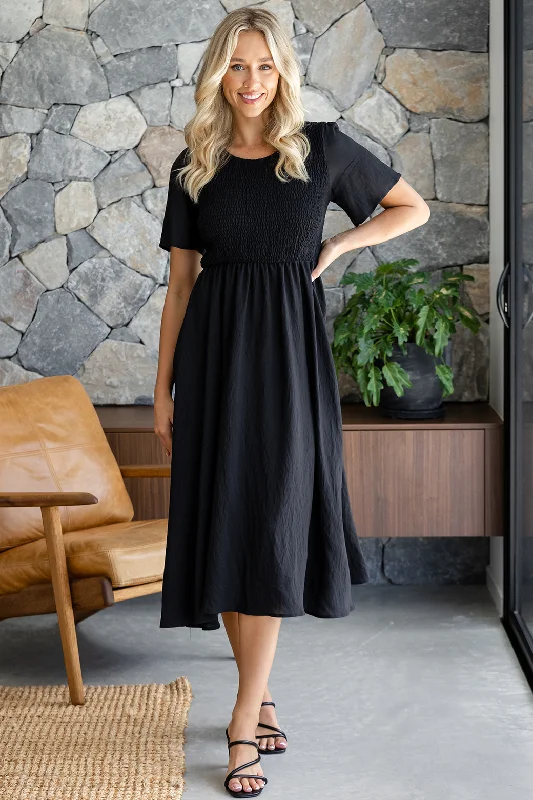 Candace Midi Dress Black