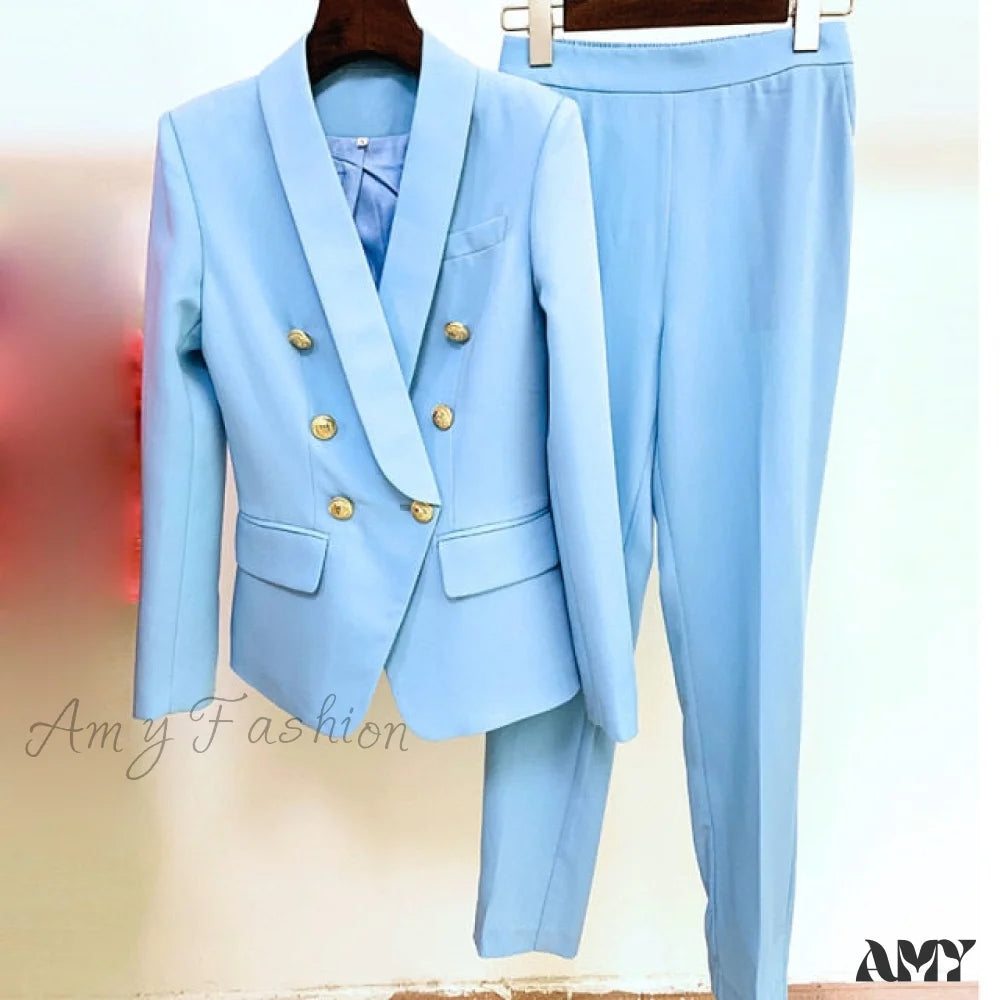 sky blue suits