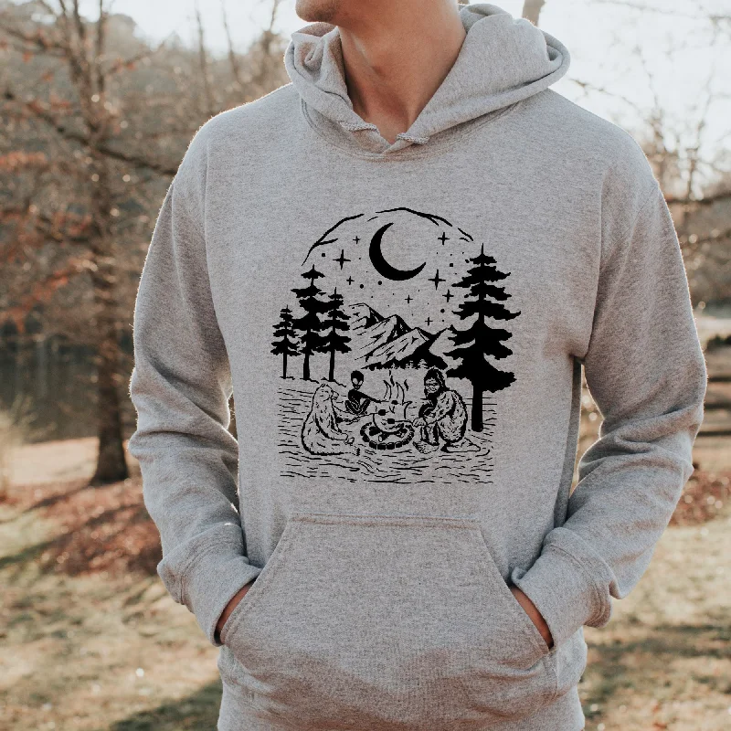 Bigfoot, Alien, Bear Camping Hoodie - Crewneck Sweatshirt for Skier *UNISEX FIT*