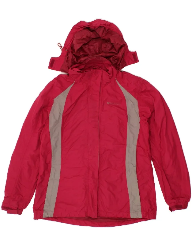 MOUNTAIN WAREHOUSE Womens Windbreaker Jacket UK 16 Large  Pink Colourblock