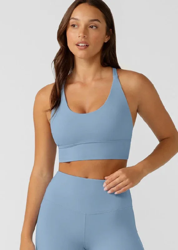 Lorna Jane Lotus Longline Sports Bra - Moontide