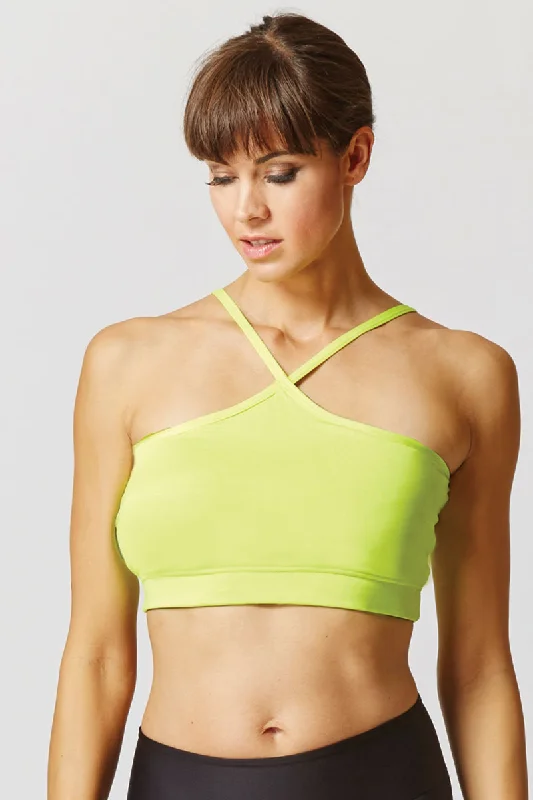 Reversible Yoga Strap Bra Yellow