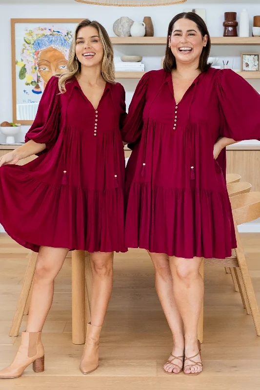 Final Sale | Christina Dress Wine