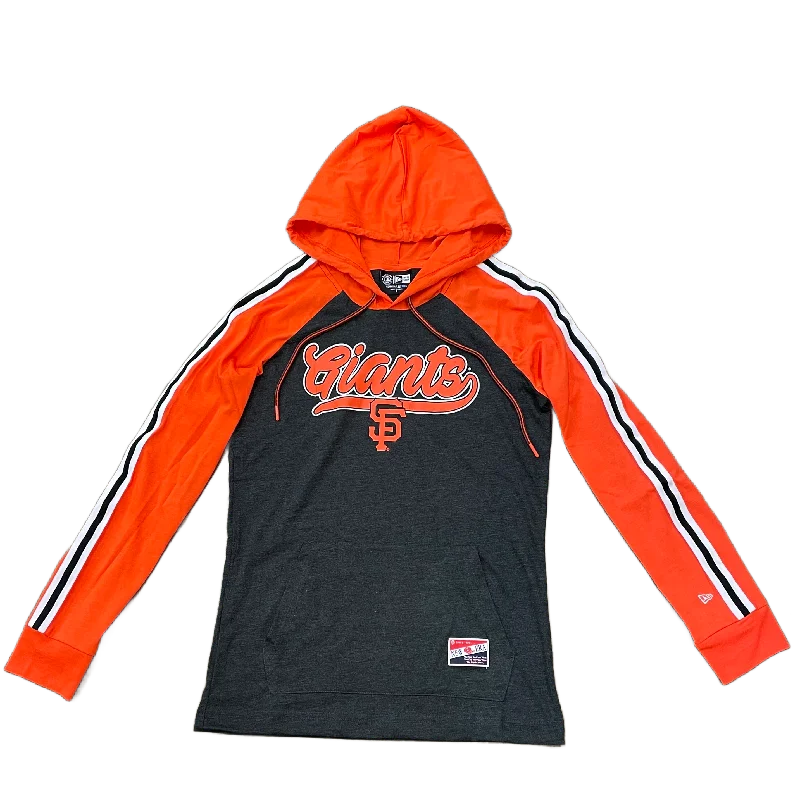 New Era Women's San Francisco Giants Lightweight Hoodie-Dark Grey/Orange