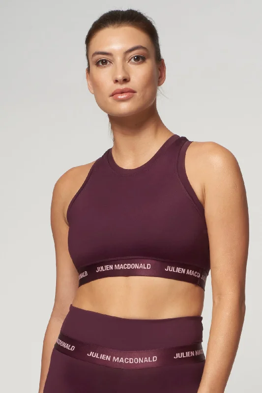 St Tropez T-Back Bra Burgundy