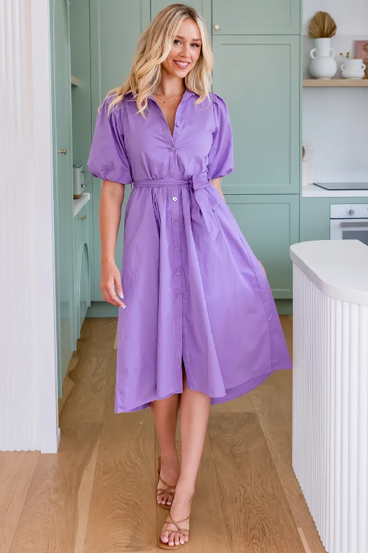 Final Sale | Shannon Midi Dress Lavender