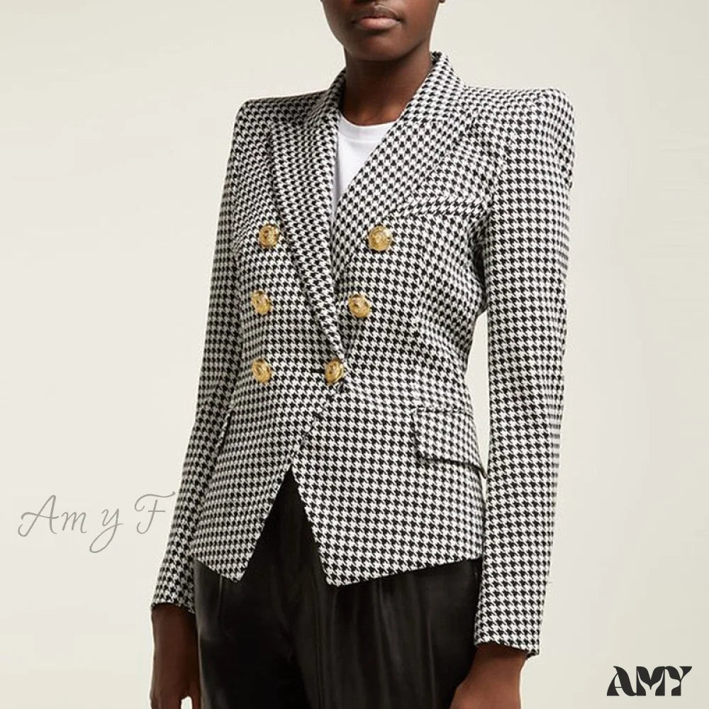 Amy Fashion - Stylish Button Up Blazer