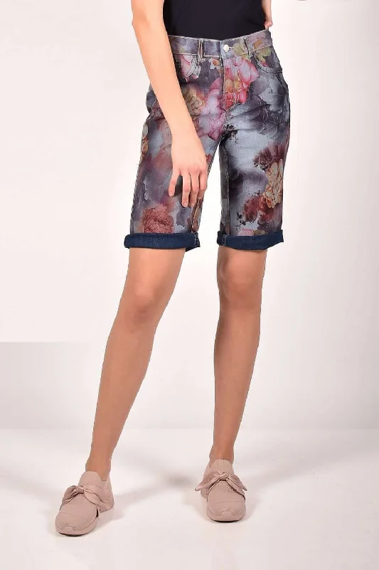 Frank Lyman Reversible Bermuda 211116U Blue/Pink Sleek Women's 
