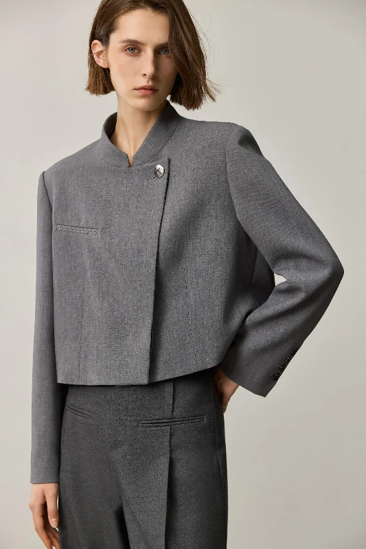 LILY Grey Tone Cropped Blazer