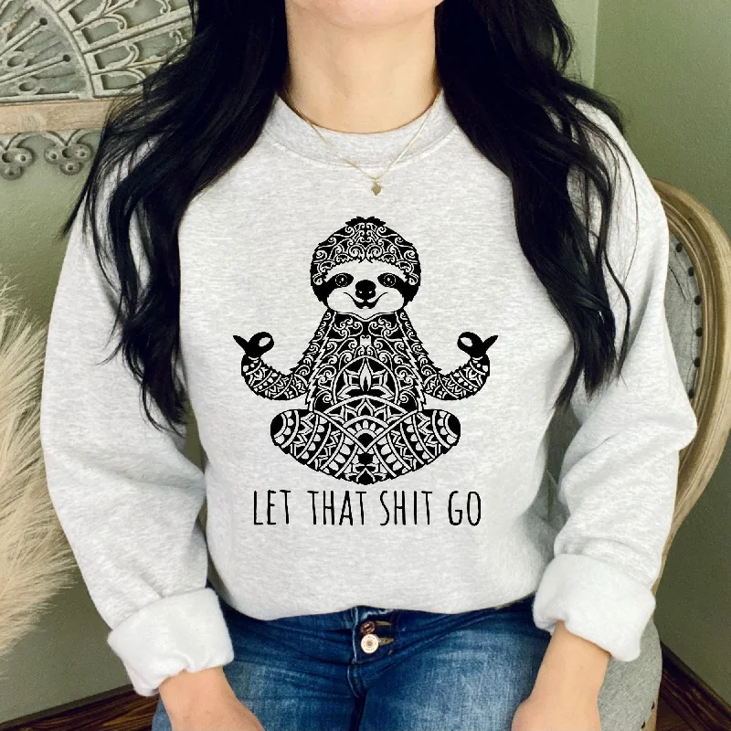 Zen Sloth Hoodie Meditating Yoga Sloth Crewneck Sweatshirt *UNISEX FIT*