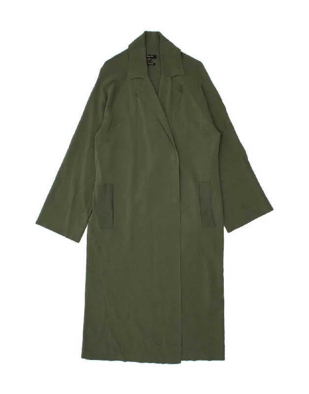 MASSIMO DUTTI Womens Overcoat UK 6 XS Green Viscose