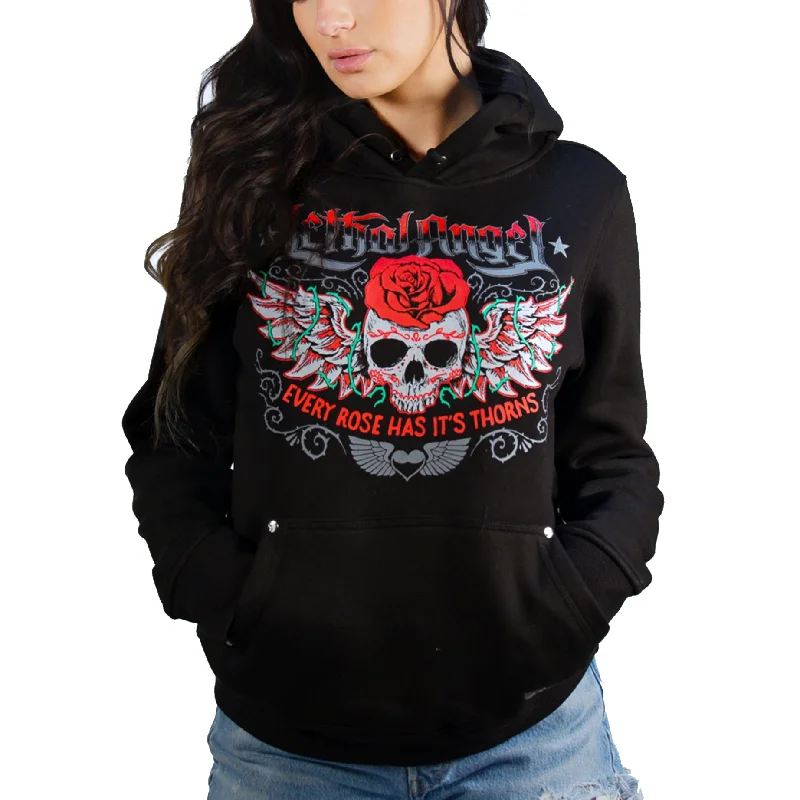 Skulls and Thorns Pullover Women's Hoodie