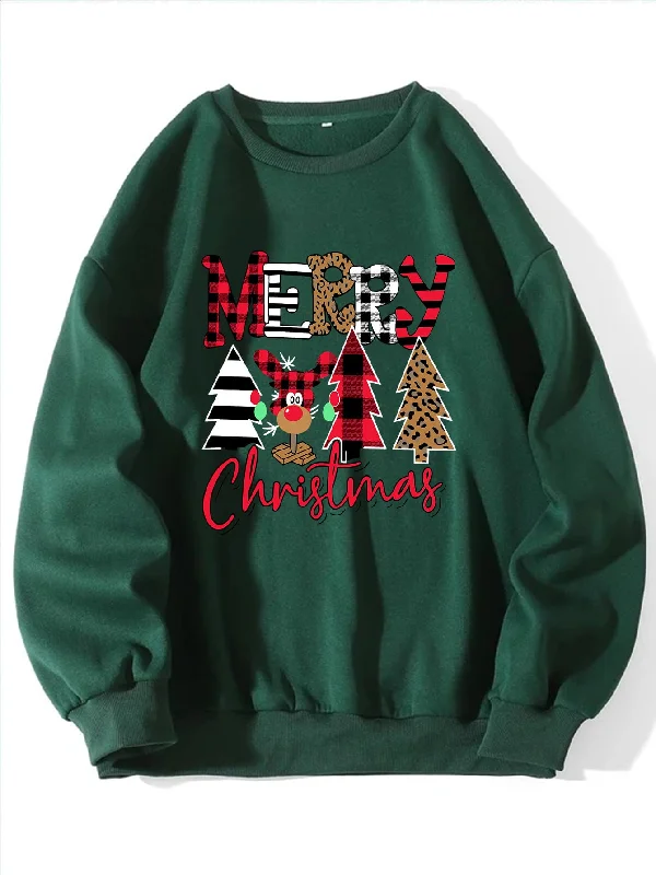 Casual Christmas Long Sleeve Round Neck Regular Women Sweatshirt