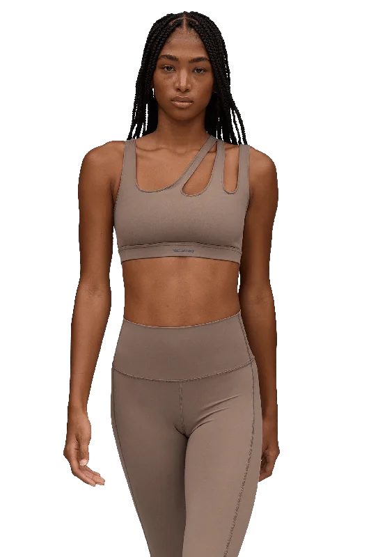 SPORTS BRA ASYMMETRIC - Tan