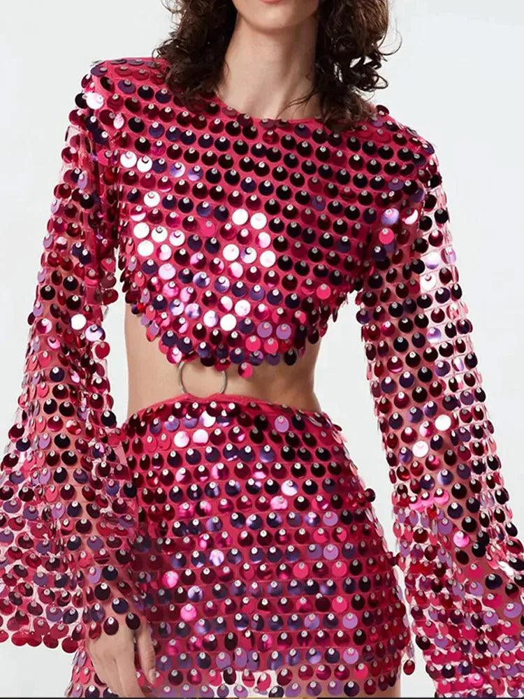 Nadina Sequined Mini Dress