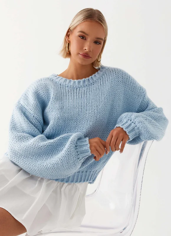 Costella Knit Sweater - Blue