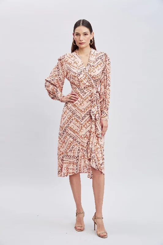 Chain Wrap Dress