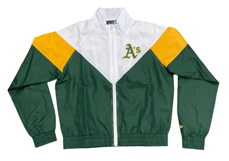 New Era Women's Oakland Athletics Cropped Windbreaker