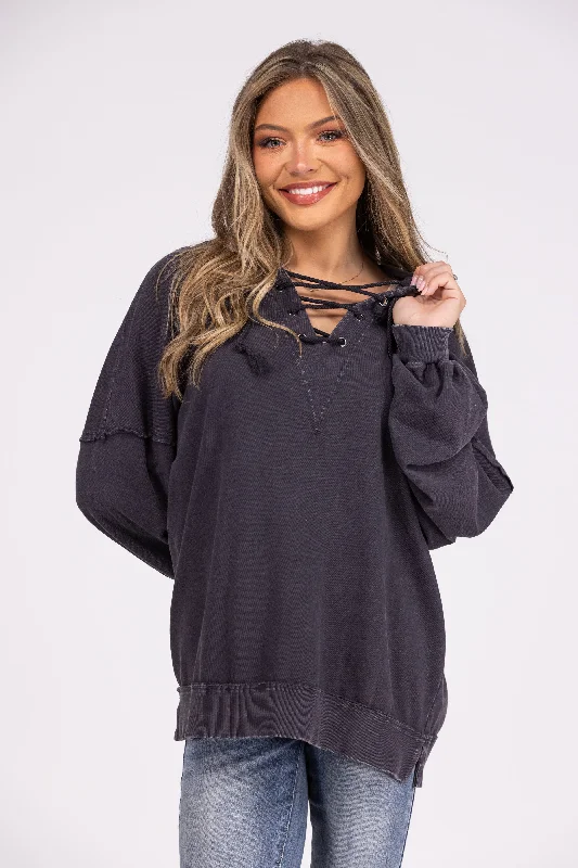 Bring The Energy Women's Strappy V-Neck Hoodie