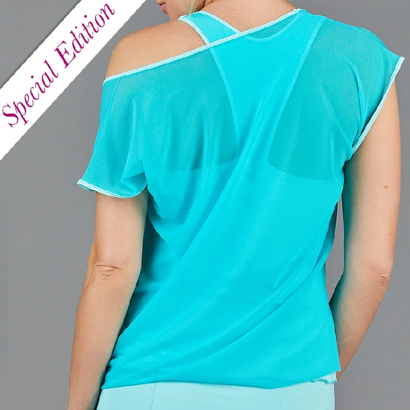 Juliette Mesh Layer Tee (turquoise)