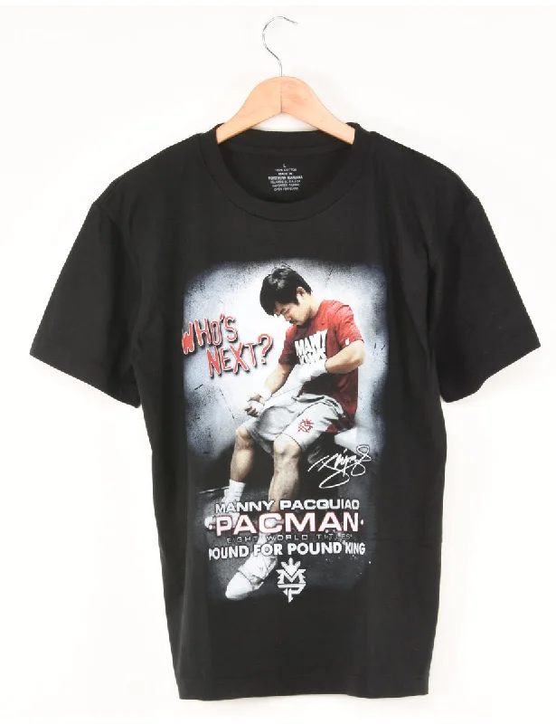 Black Team Pacquiao Printed T-shirt - L