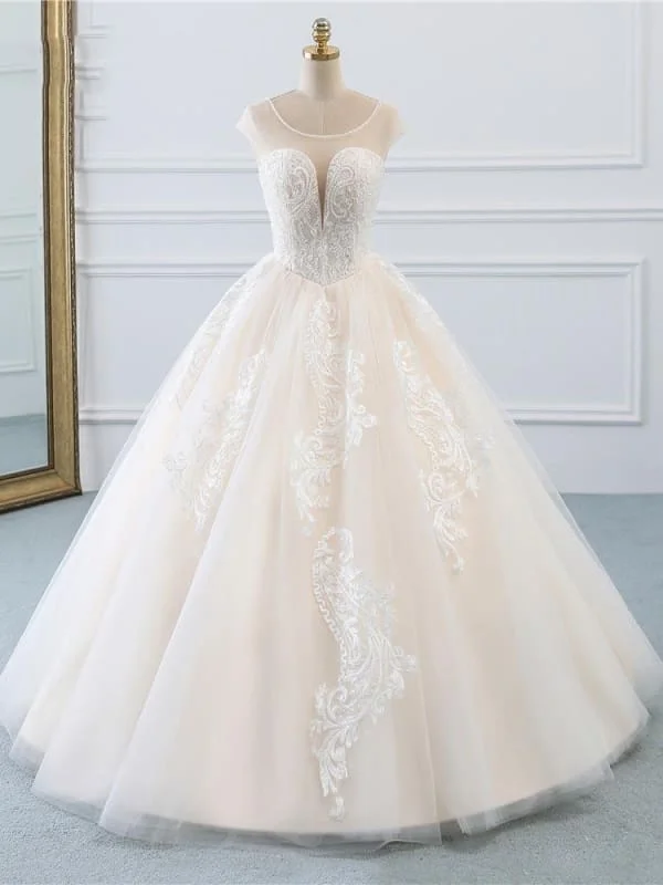 Lace-Up Ball Gown Wedding Dresses