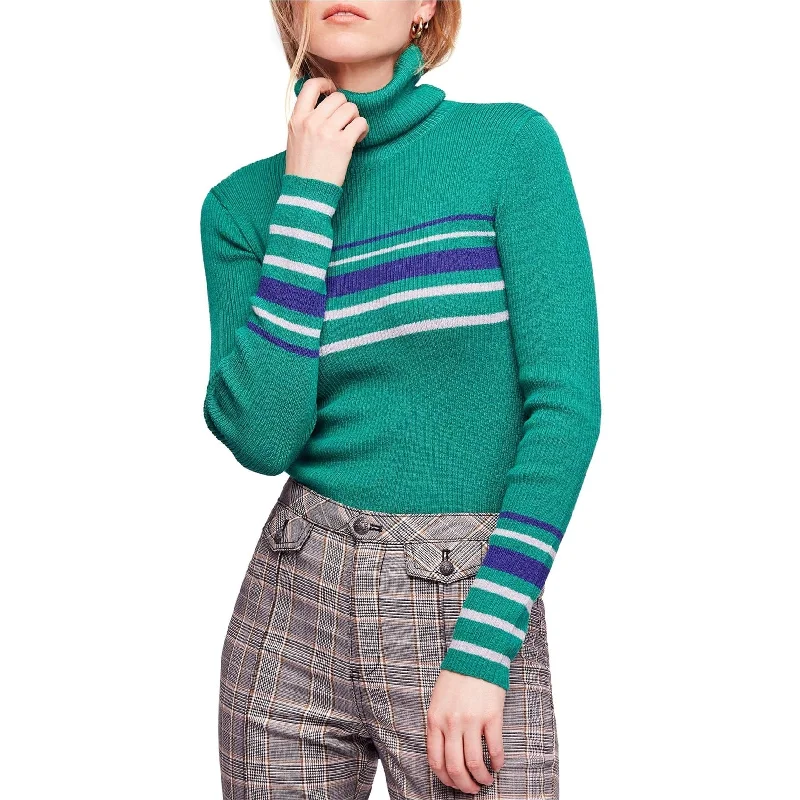 Free People Womens Ribbed Pullover Sweater Dapper Women's Bow - adorned