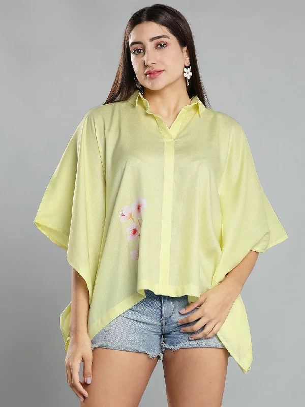 Lemon Kaftan Top - CherryPie Unique Women's Upcycled