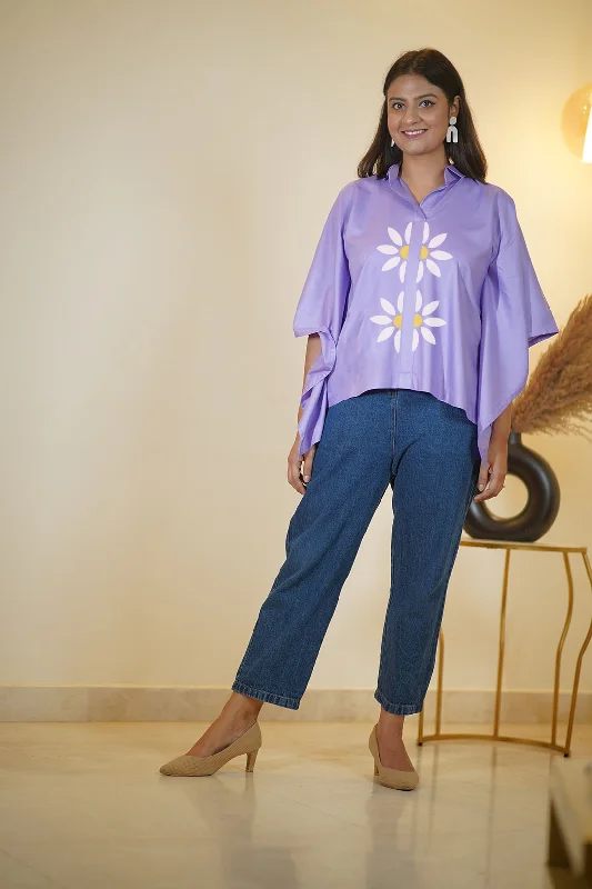 Lavender Kaftan Top - Aster Feminine Women's Soft 