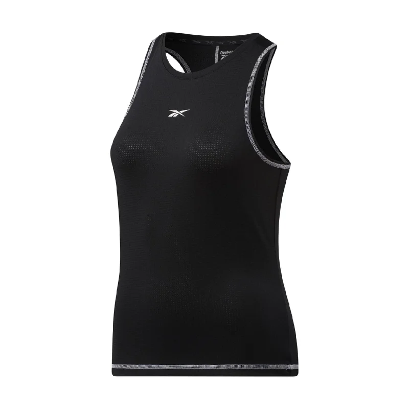Reebok Womens Work Out Ready Mesh Racerback Tank Top, Black, Small Athletic Women's 