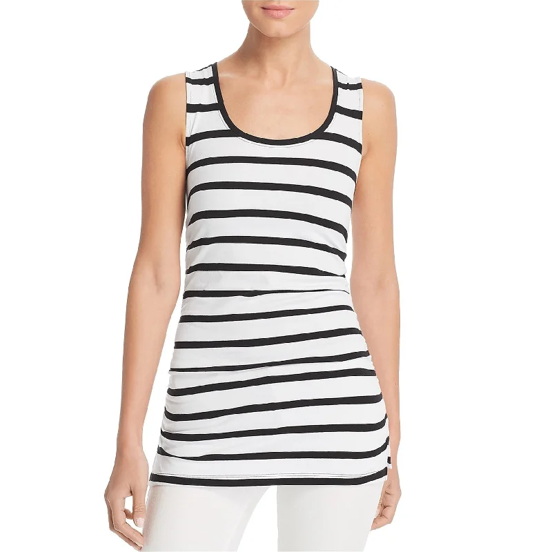Le Gali Womens Striped Ruched Tank Top Classic Women's Pin - striped